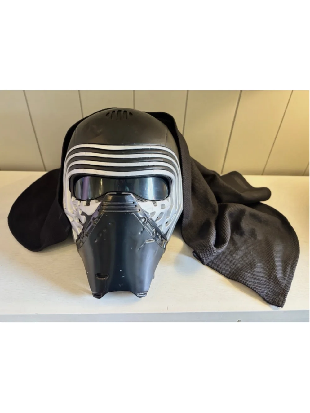 Star Wars Kylo Ren Disney Electronic Voice Change Mask Helmet w/ Cowl Hood WORKS